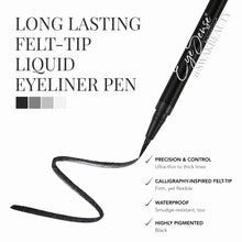 Load image into Gallery viewer, BLACK LONG-LASTING LIQUID FELT-TIP EYE LINER PEN - EyeSense