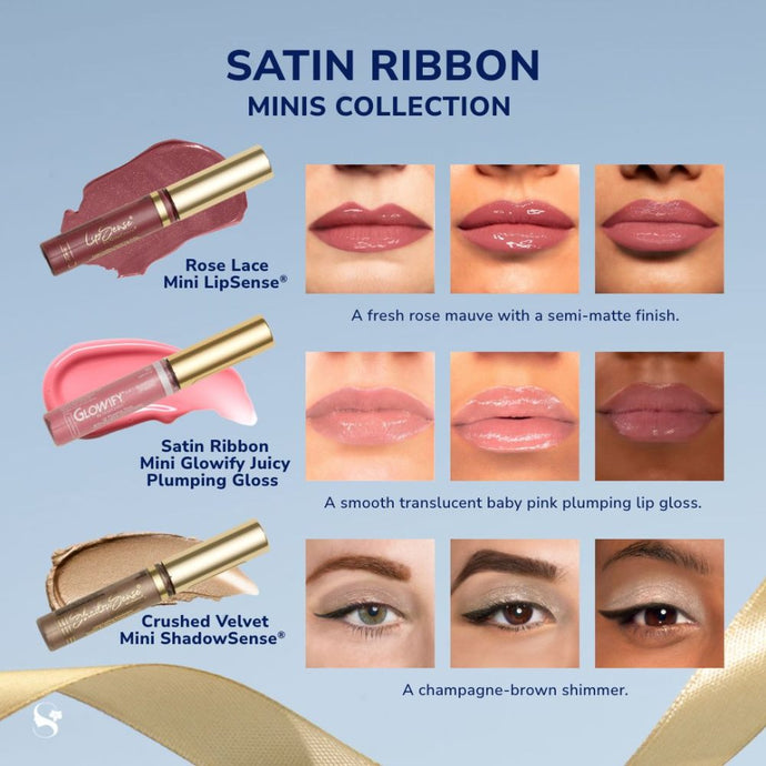 SATIN RIBBON MINI LIP & EYE COLLECTION SET of 4 (2024) - LipSense/ShadowSense