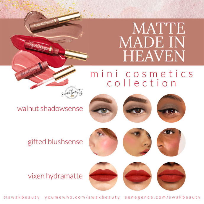 MATTE MADE IN HEAVEN MINI COLLECTION SET of 3 (2023) - LipSense/ShadowSense/BlushSense