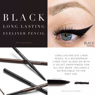 BLACK LONG LASTING EYELINER PENCIL - EyeSense